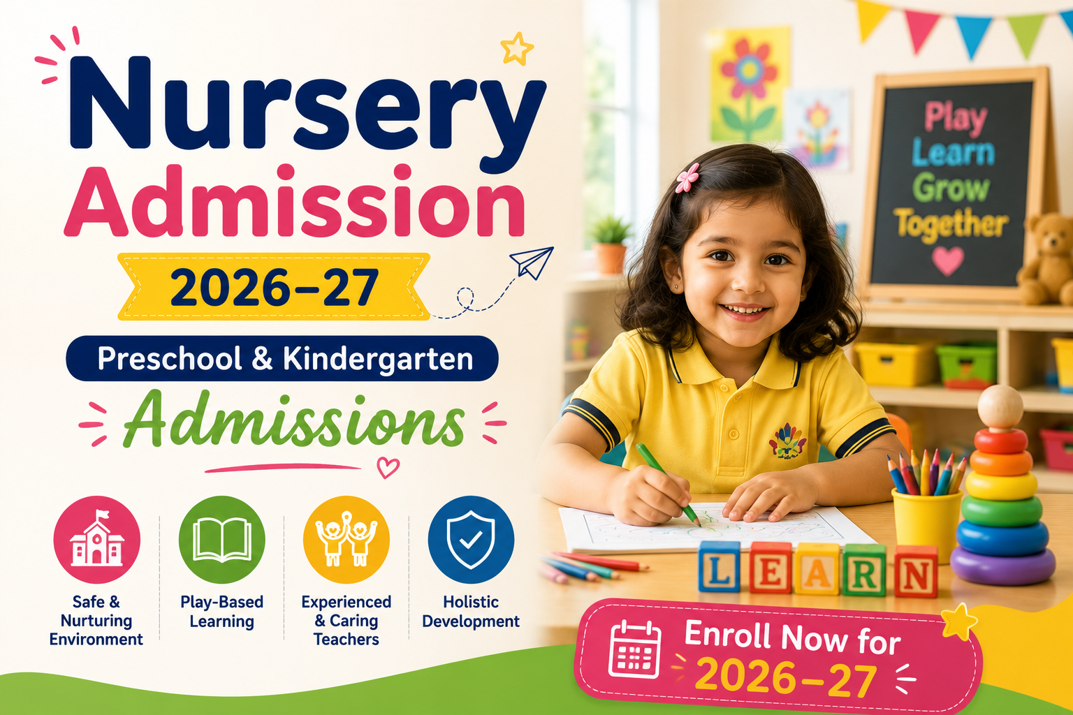 Nursery Admission 2026–27 | Preschool & Kindergarten Admissions
